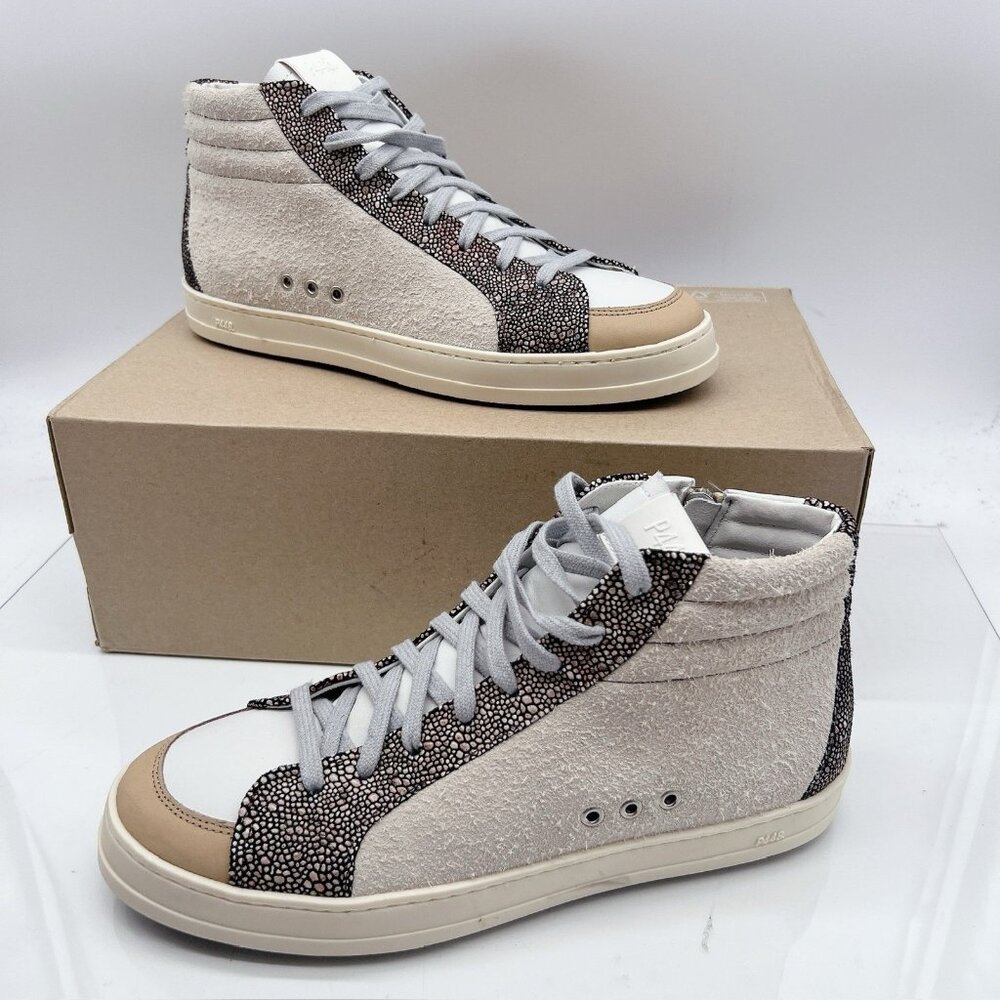 Pierre Hardy Women's High-Top Sneakers - White and Tan